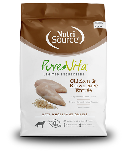 Comida para Perro Nutri Sorce: Pure vita, Pollo y arroz integral  2.8kg