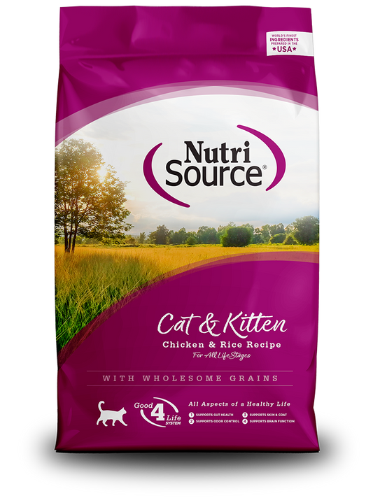 Comida para Gato Nutri Source: Receta de pollo y arroz para gatos y gatitos 3KG