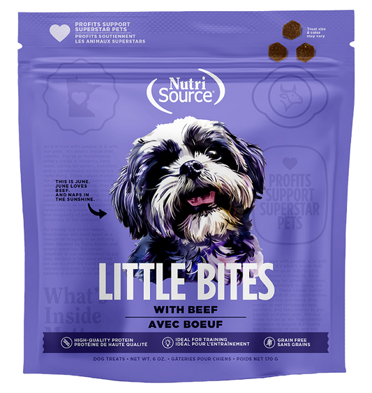 Snacks para Perro Nutri Source: Little Bites, con carne 6 OZ