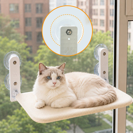 Hamaca de ventana transpirable y plegable para gatos (Hasta 20kg)