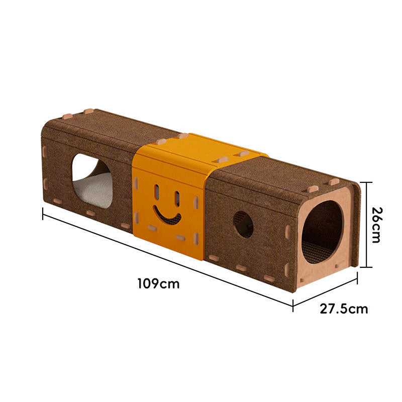 Rascador de fieltro RF08 estilo tunel chocolate