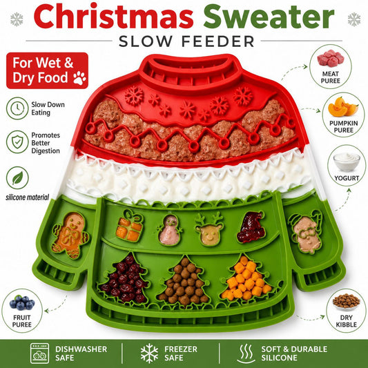 Lick mat para mascotas diseño navideño
