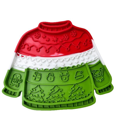 Lick mat para mascotas diseño navideño