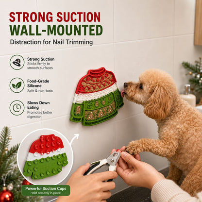 Lick mat para mascotas diseño navideño