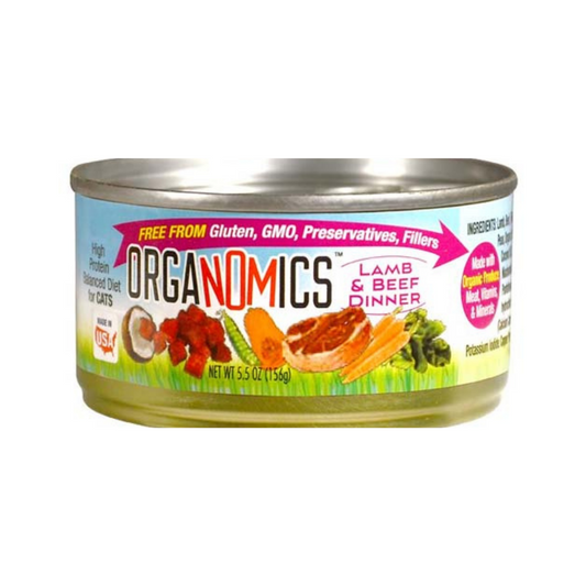 Comida Húmeda para Gato Organomics: Cordero y Res 156gr