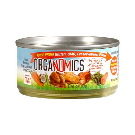 Alimento Húmedo para Gato Organomics: Pavo, Pato y Pollo 156gr