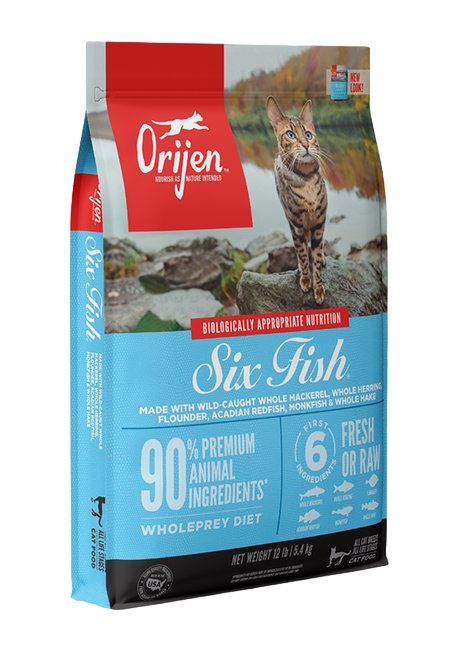 Comida para Gato Orijen: Adulto Six Fish 5.4kg