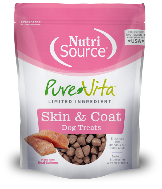 Snacks para Perro: Pure Vita, Skin & Coat, Salmón 6oz