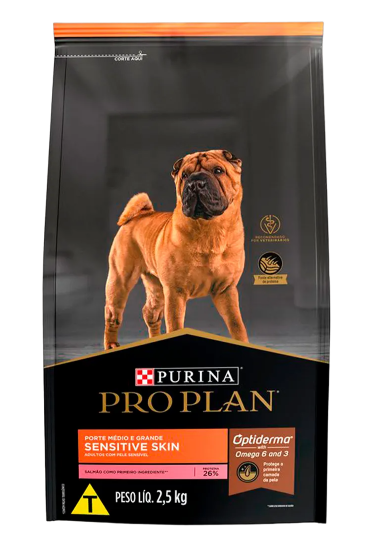 Comida para Perro Purina: Pro Plan, Adulto, Sensitive Skin, Razas medianas y grandes 3KG