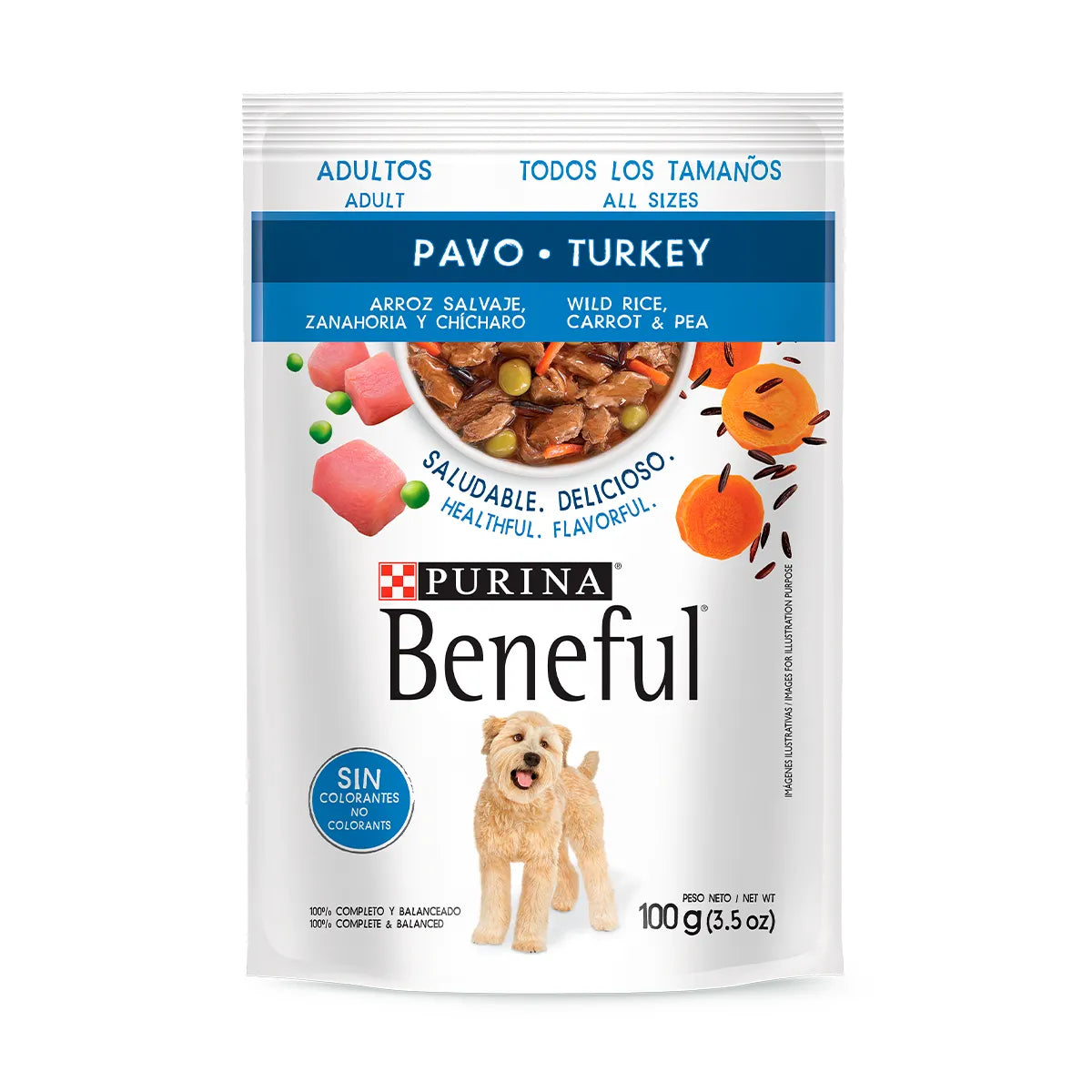 Comida húmeda para perro Purina: Beneful, pavo para adultos de todos los tamaños 85g