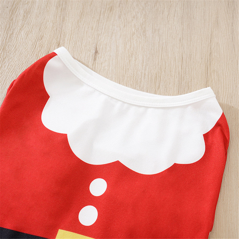 Camiseta con capucha con estampado de Papá Noel para mascotas pequeñas