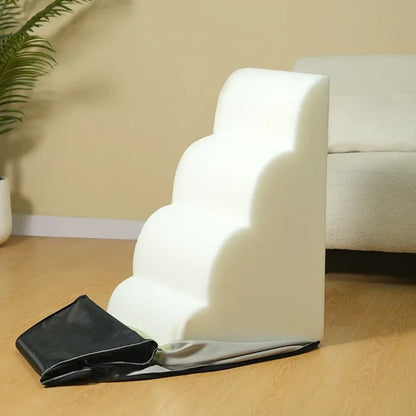 Escalera de foam beige para mascotas