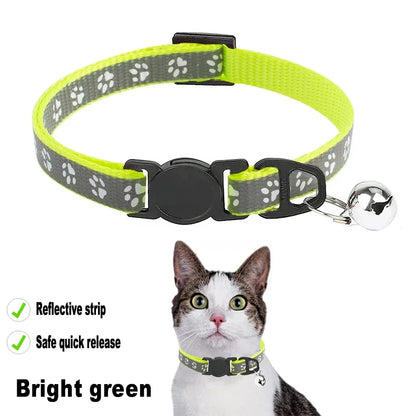 Collar reflectivo con broche de seguridad para gatos