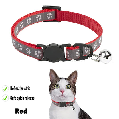 Collar reflectivo con broche de seguridad para gatos
