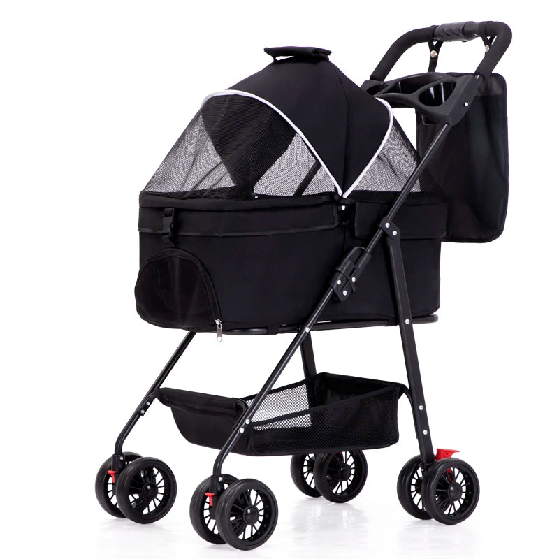 Coche para mascotas con base desmontable (15KG de peso)