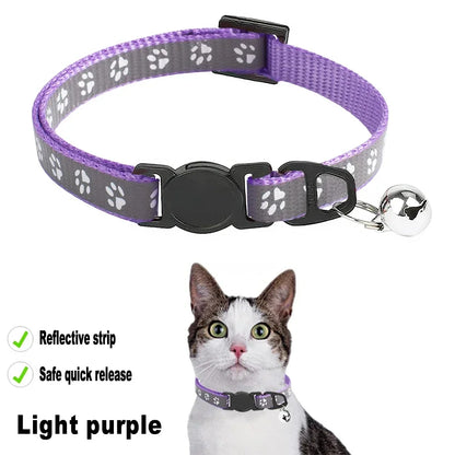 Collar reflectivo con broche de seguridad para gatos