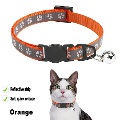 Collar reflectivo con broche de seguridad para gatos