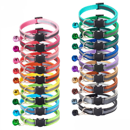 Collar reflectivo con broche de seguridad para gatos