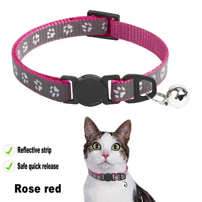 Collar reflectivo con broche de seguridad para gatos