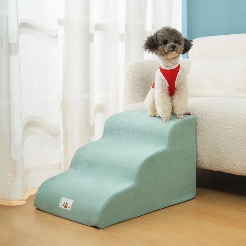 Escalera de foam beige para mascotas