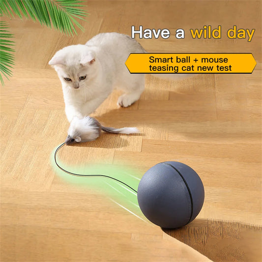 Pelota interactiva para gatos con ratón (Batería AA)