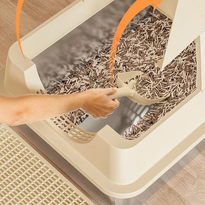 Arenero de acero inoxidable cerrado para gatos 61*41*38cm