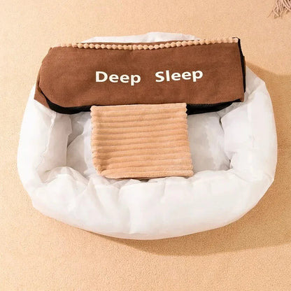 Cama deep sleep lavable para mascotas