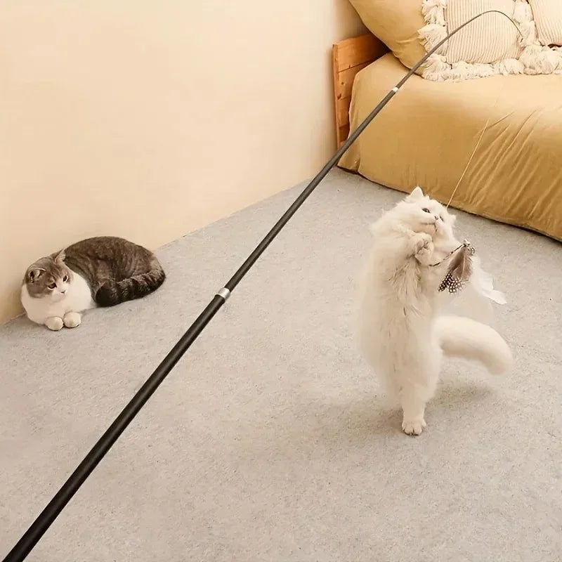 Cañita para gatos retráctil 180cm de largo