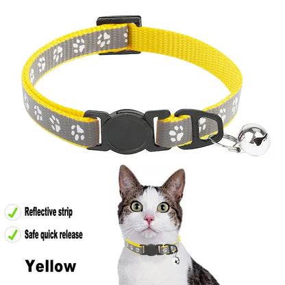 Collar reflectivo con broche de seguridad para gatos