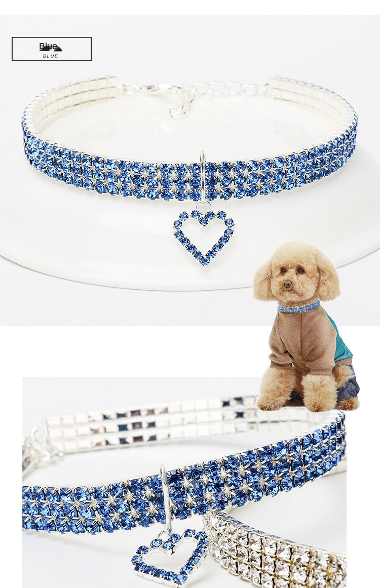 Collar de diamantes de fantasía para mascotas