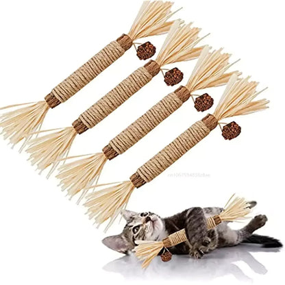 Palitos de Raffia, juguete pata Gato