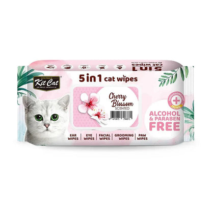 Toallitas húmedas para gato 5 en 1
