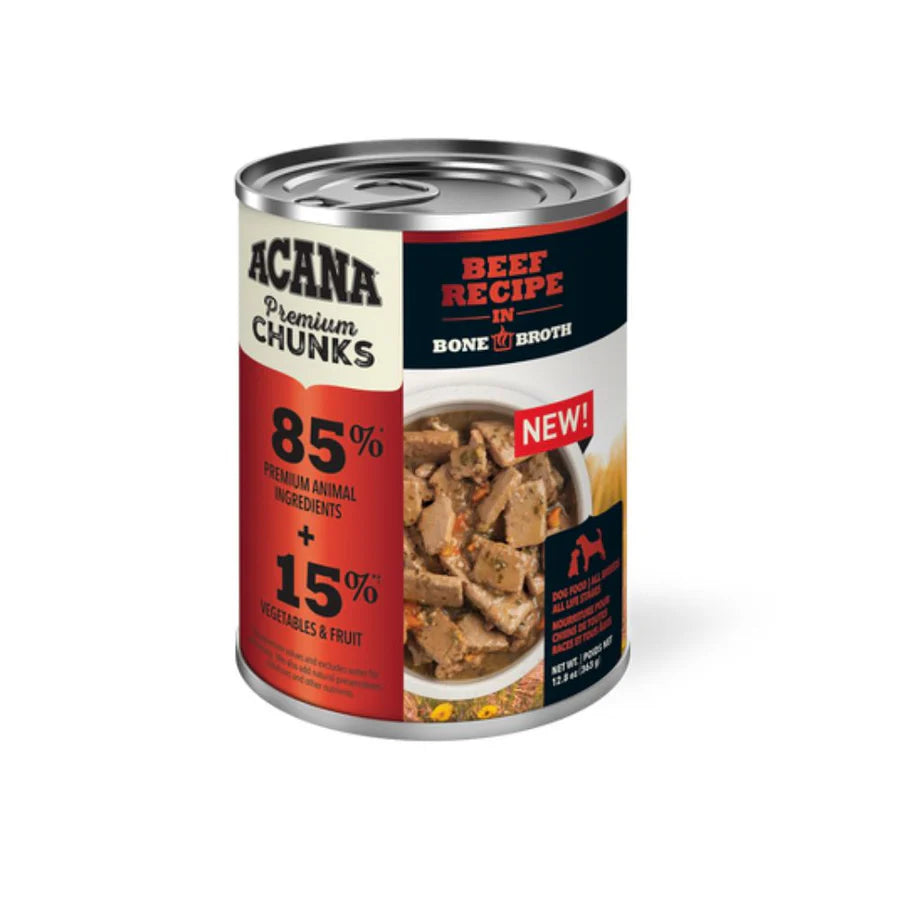 Comida Húmeda para Perro Acana: Lata, Receta de Carne de Res en Caldo de Hueso 368gr