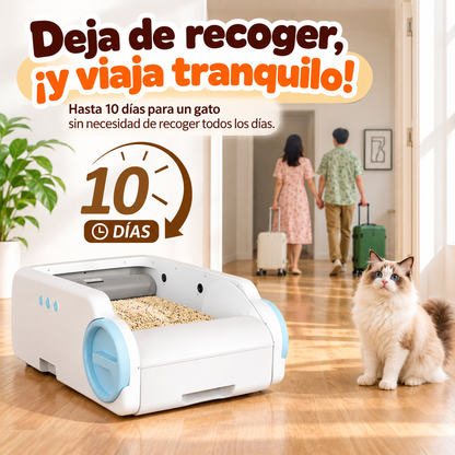 Arenero inteligente abierto de limpieza automática