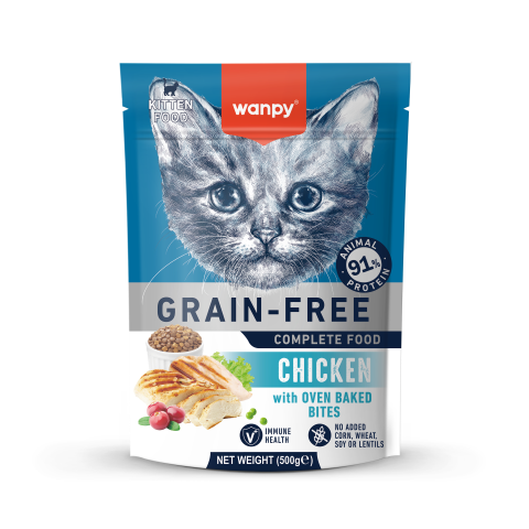 Comida para Gato Wanpy: Kitten, Sabor a Pollo 1.5 KG
