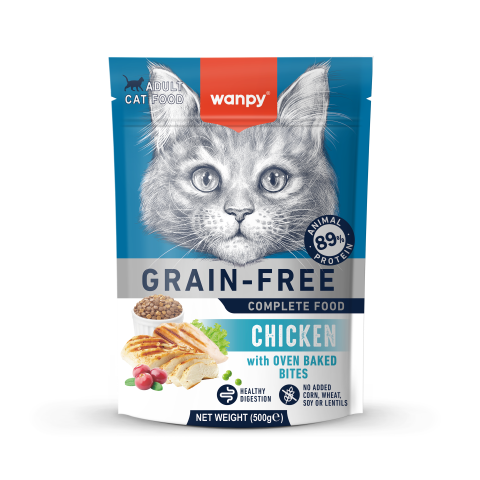 Comida para Gato Wanpy:  Adulto Sabor a Pollo 1.5 KG