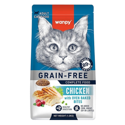 Comida para Gato Wanpy:  Adulto Sabor a Pollo 1.5 KG