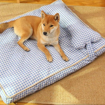 Cama lavable con almohada para perros