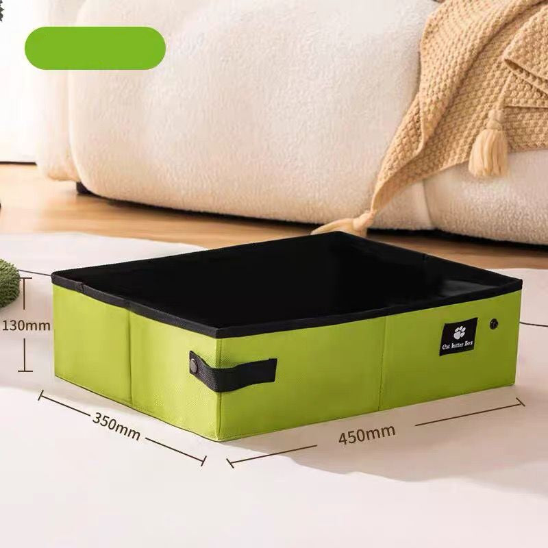 Arenero portátil para gatos verde 45*35cm