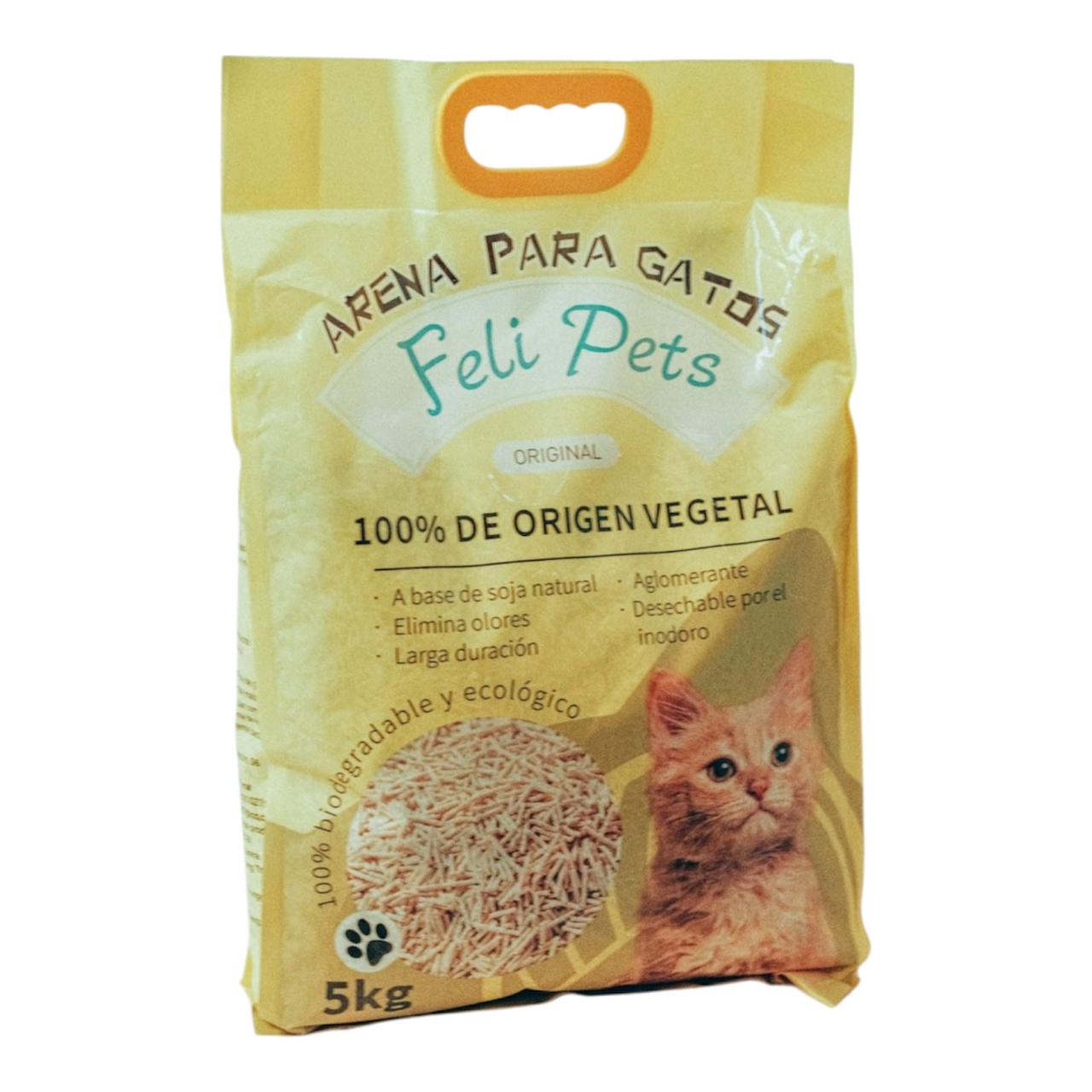 Arena Biodegradable Felipets a base de soja 5KG (ORIGINAL)
