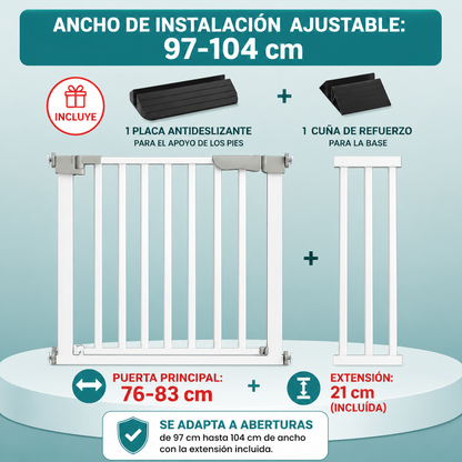 Puerta de seguridad para mascotas (dos tamaños disponibles)