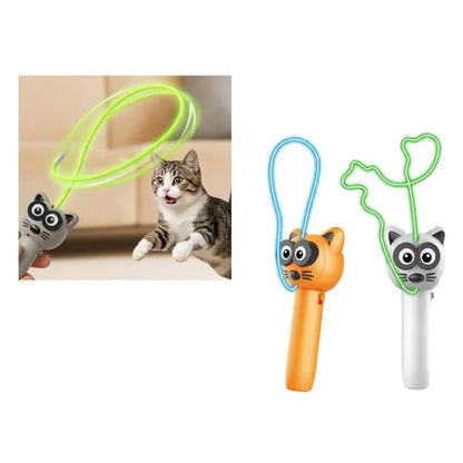 Juguete para gato interactivo lanzador de cuerda