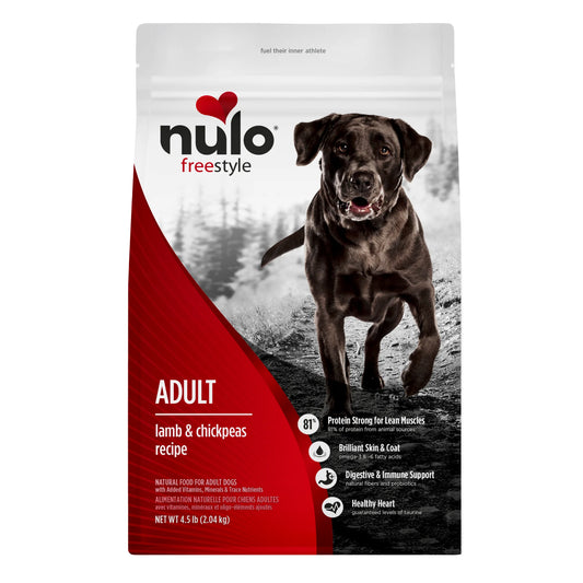 Comida para Perro Nulo: Libre de grano, Adulto, receta de cordero y garbanzo 4.5lb