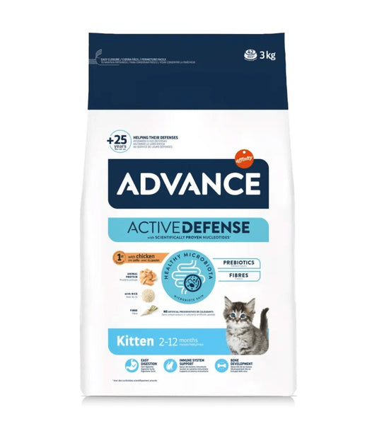 Alimento Advance para gatos kitten: active Defense, chicken  1,5 kg