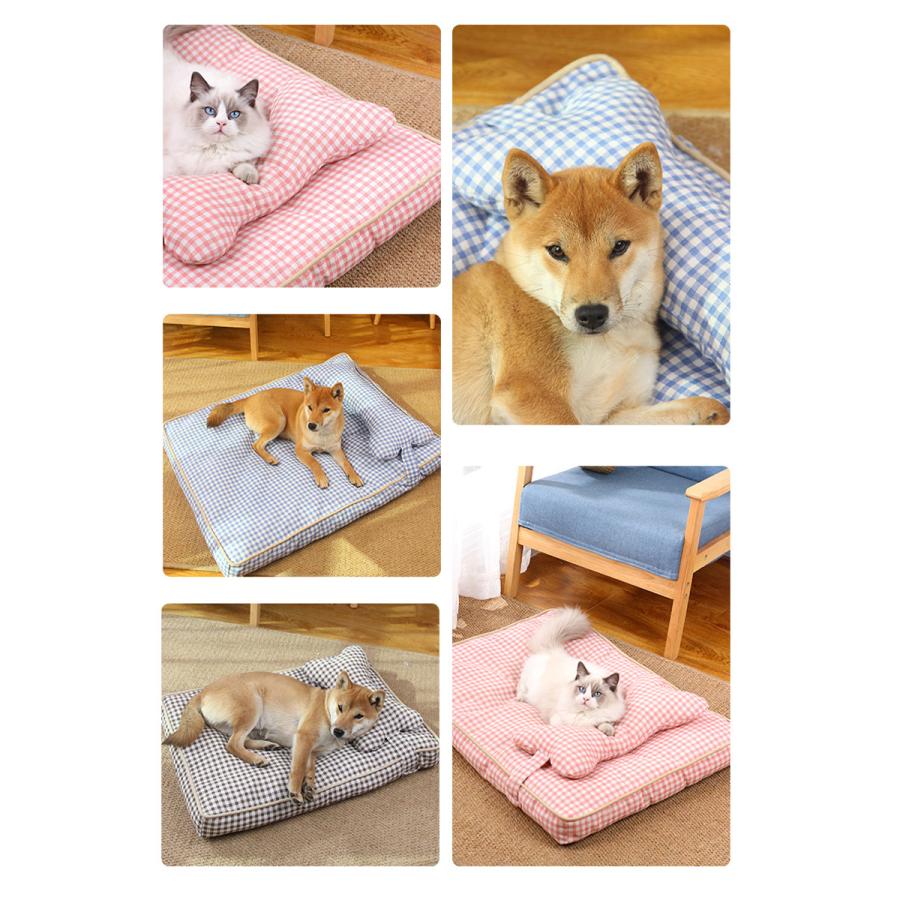 Cama lavable con almohada para perros