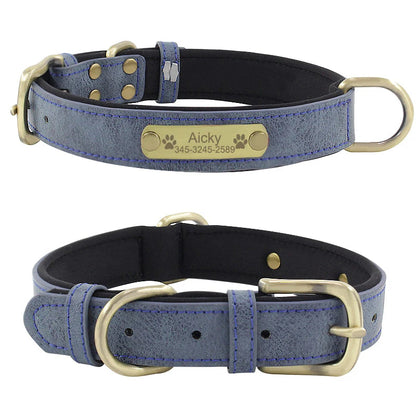 Collar de cuerina suave personalizable