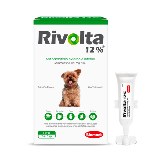 Antiparasitario externo e interno RIVOLTA: perros 2.6-5kg