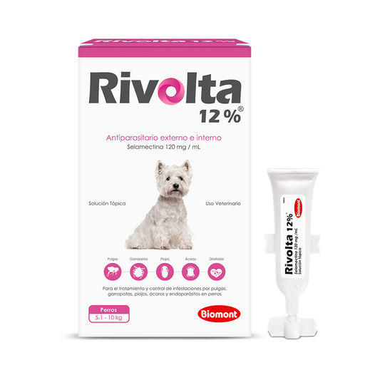 Antiparasitario externo e interno RIVOLTA: perros 5.1-10kg