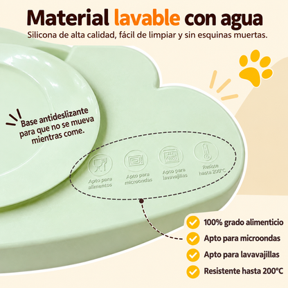 Lick mat para mascotas con diseño de hoja tamaño grande