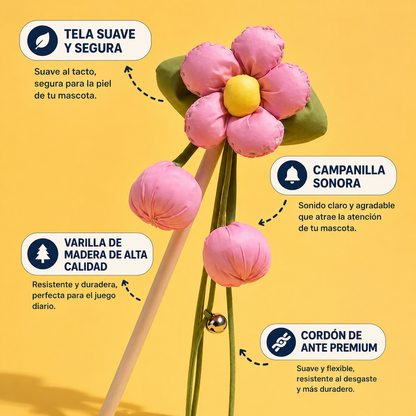Cañita para gatos estilo flor #C22